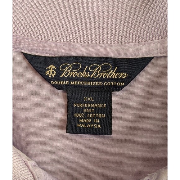 Brooks Brothers Size XXL Polo Shirt Mens 2XL Performance Knit Purple Cotton - Picture 2 of 4